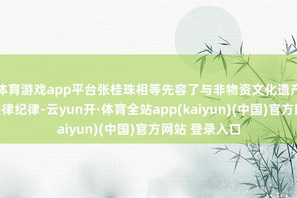 体育游戏app平台张桂珠相等先容了与非物资文化遗产保护相干的法律纪律-云yun开·体育全站app(kaiyun)(中国)官方网站 登录入口