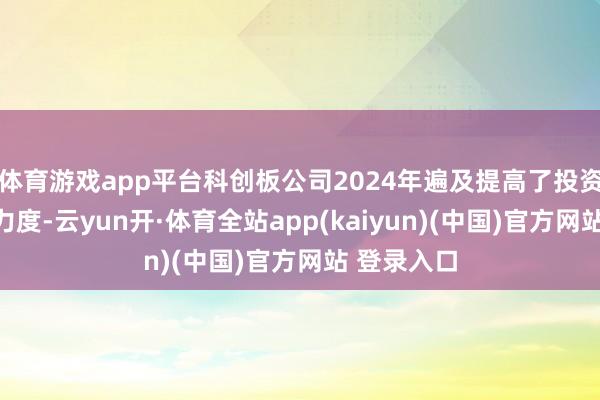 体育游戏app平台科创板公司2024年遍及提高了投资者讨教的力度-云yun开·体育全站app(kaiyun)(中国)官方网站 登录入口