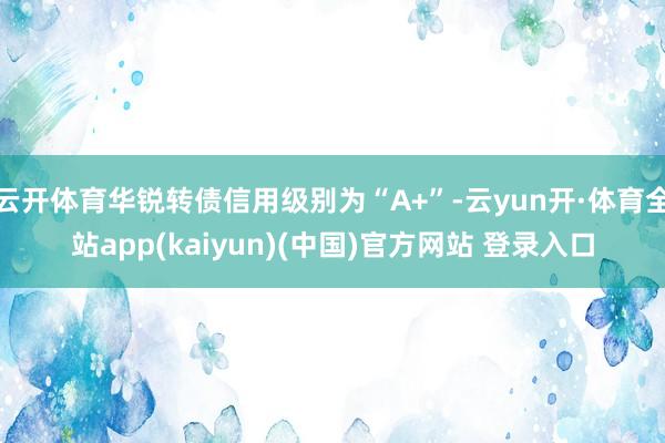云开体育华锐转债信用级别为“A+”-云yun开·体育全站app(kaiyun)(中国)官方网站 登录入口
