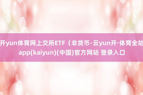 开yun体育网上交所ETF（非货币-云yun开·体育全站app(kaiyun)(中国)官方网站 登录入口